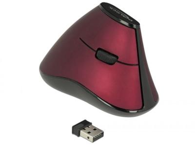 DeLock Ergonomic vertical Wireless mouse Red
