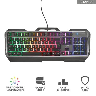 Trust GXT 856 Torac RGB Illuminated Gaming Keyboard Black HU