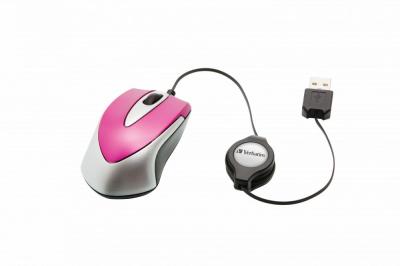 Verbatim Go Mini Optical Travel Mouse Hot Pink
