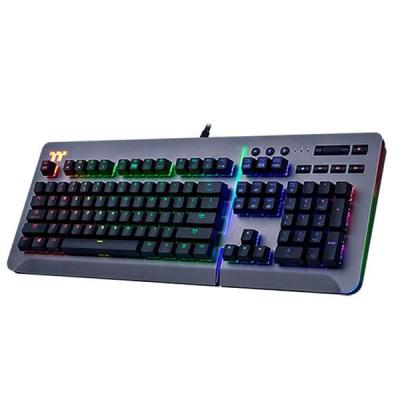 Thermaltake TT eSports Level 20 RGB Titanium Blue Switch Gaming Keyboard Titanium US