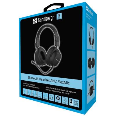 Sandberg ANC FlexMic Bluetooth Headset Black