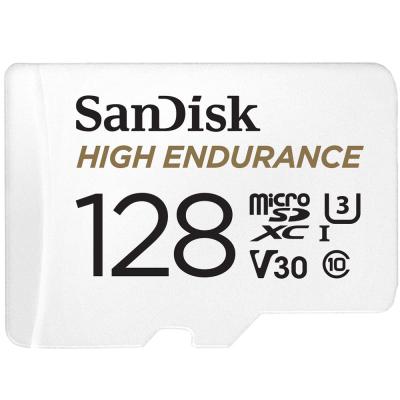 Sandisk 128GB microSDXC High Endurance Class 10 CL10 U3 V30 + adapterrel
