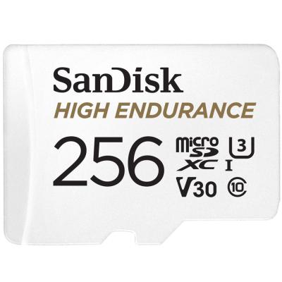 Sandisk 256GB microSDXC High Endurance Class 10  CL10 U3 V30 + adapterrel