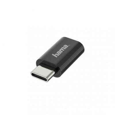 Hama Micro USB - USB Type-C Adapter Black