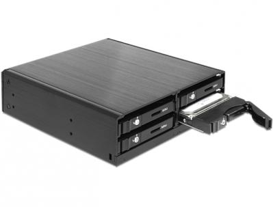 DeLock 5,25" hordozható rack 4 x 2,5" SATA HDD / SSD-hez