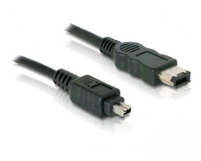 DeLock FireWire 6p/4p cable 2m Black