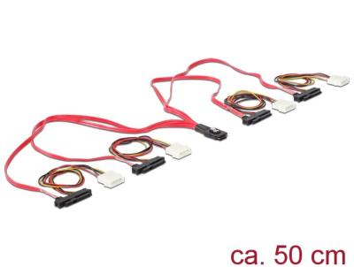 DeLock mini SAS SFF-8087 > 4xSAS SFF-8482 + power 0,5m cable