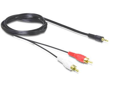 DeLock Cable Audio 3.5 mm stereo jack male > 2 x RCA male 1,5m