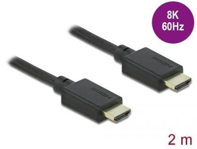 DeLock High Speed HDMI 48Gbps 8K 60Hz 2m cable Black