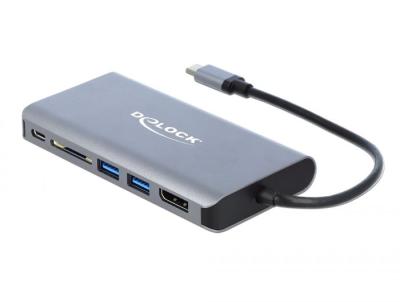 DeLock USB Type-C Docking Station 4K - HDMI / DP / USB 3.2 / SD / LAN / PD 3.0