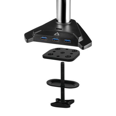 Arctic Z3 Pro Gen 3 Desk Mount Triple Monitor Arm with SuperSpeed USB Hub Black