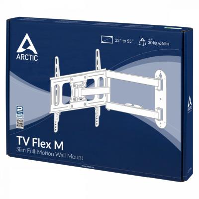 Arctic TV Flex M Flat Full-Motion TV Wall Mount for medium sized TVs Black