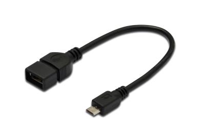 Assmann USB 2.0 adpter cable, OTG, type micro B - A