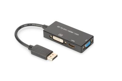 Assmann DisplayPort converter cable, DP - HDMI+DVI+VGA