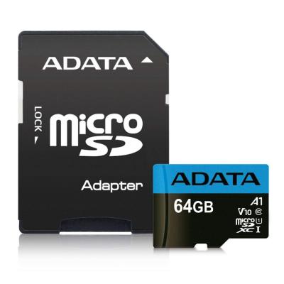 A-Data 64GB microSDXC Premier Class 10 UHS-I V10 A1 + adapterrel