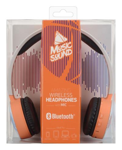 MUSICSOUND Bluetooth MUSIC SOUND headphones with headband and microphone, pattern 4