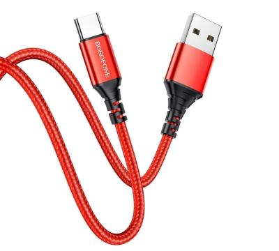 BOROFONE BX54 Strong & Resistant to pull USB-C Charging Data cable 1m Red