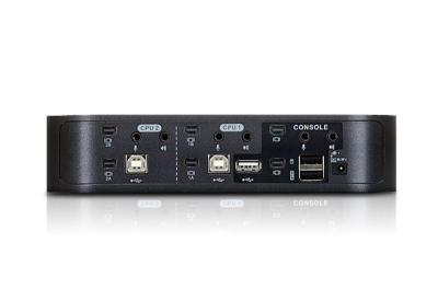 ATEN 4-Port USB Mini DisplayPort/Audio Dual Display KVMP Switch + Cables