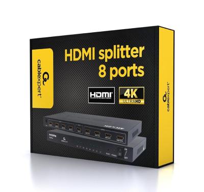 Gembird DSP-8PH4-03 HDMI Splitter 8 ports Black