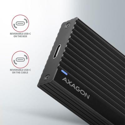 AXAGON EEM2-GTR SuperSpeed+ USB-C - NVMe M.2 THIN RIB Box Black