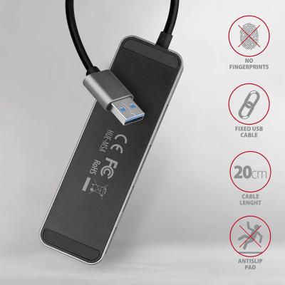 AXAGON HUE-MSA USB3.2 Hub 4-port metal Silver