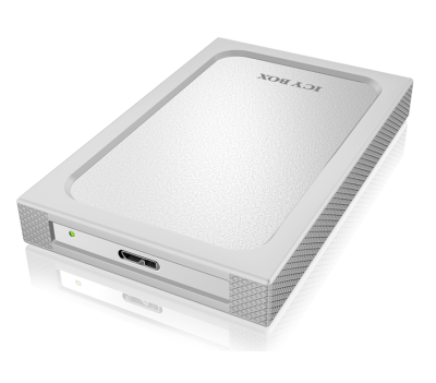 Raidsonic IcyBox IB-254U3 2,5" SATA USB3.0 HDD (9,5mm) White/Silver