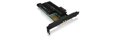 Raidsonic IB-PCI215M2-HSL ICY BOX PCIe extension card for 2x M.2 SSDs incl. heat sinks