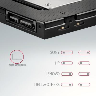 AXAGON RSS-CD12 ODD – 2,5" SATA SSD/HDD Caddy 12,7mm Black