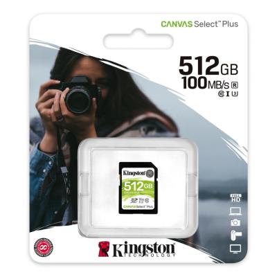 Kingston 512GB SDXC Canvas Select Plus Class 10 100R C10 UHS-I U3 V30