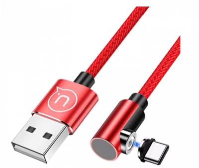 Usams U54 Right-angle Aluminum Alloy Magnetic Charging Cable Micro Red