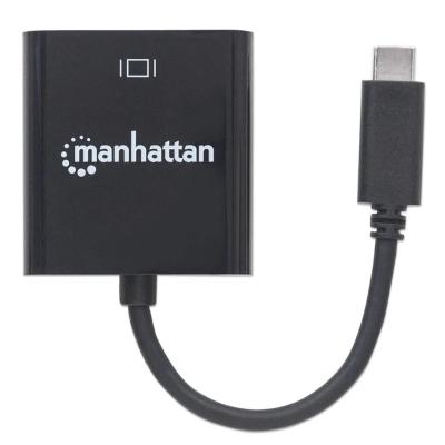 Manhattan USB-C Male to VGA Female Converter Black