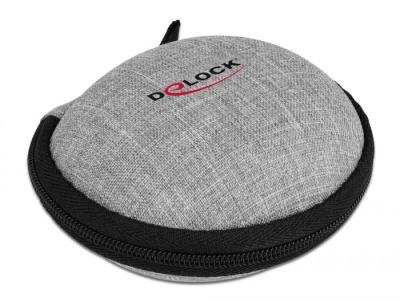 DeLock Headphone protection bag for in-ear headphones Grey