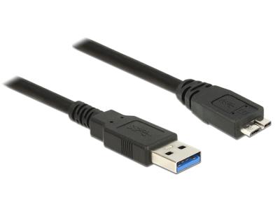 DeLock Cable USB 3.0 Type-A male > USB 3.0 Type Micro-B male 0,5m Black