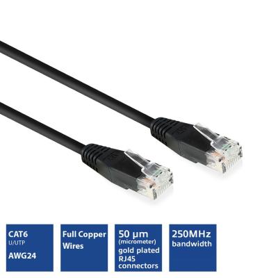 ACT CAT6 U-UTP Patch Cable 10m Black