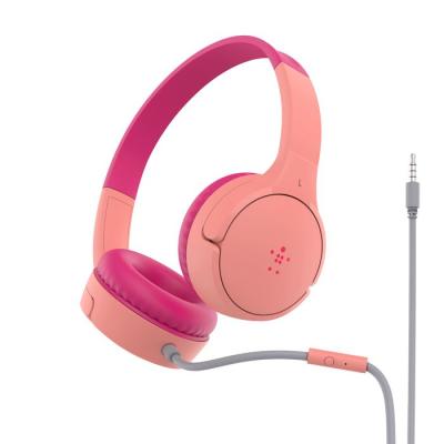Belkin SoundForm Mini Wired On-Ear Headphones for Kids Pink