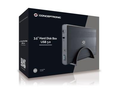 Conceptronic  3,5" USB 3.0 SATAIII HDD Enclosure Black