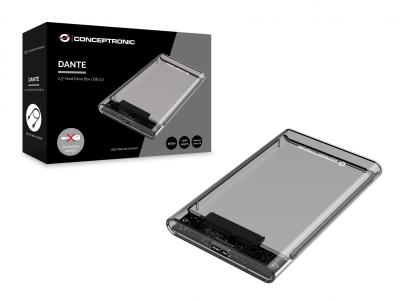 Conceptronic  2,5" USB 3.0 SATA HDD/SSD Enclosure Transparent