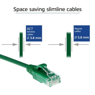 ACT CAT6 U-UTP Patch Cable 0,25m Green