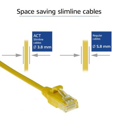 ACT CAT6 U-UTP Patch Cable 1,5m Yellow