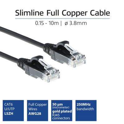 ACT CAT6 U-UTP Patch Cable 2m Black