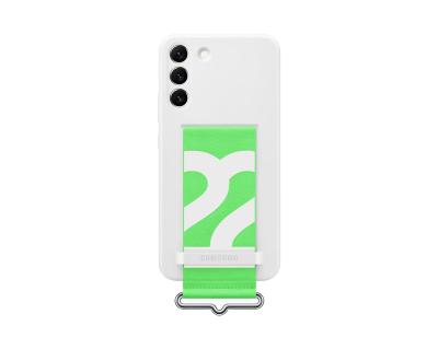 Samsung Galaxy S22+ Silicone Cover with Strap White