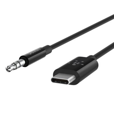 Belkin RockStar 3.5mm Audio Cable with USB-C Connector 0,91m Black
