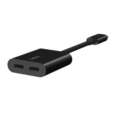 Belkin Connect USB-C Audio + Charge Adapter Black
