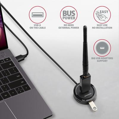 AXAGON HUE-P1AL SuperSpeed USB-A Round HUB Black