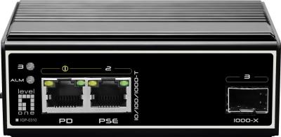 LevelOne IGP-0310 3-Port Industrial Gigabit PoE PSE/PD Switch