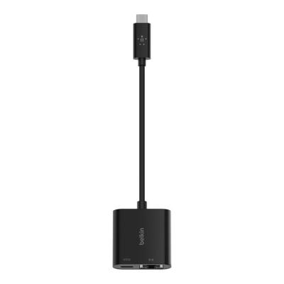 Belkin USB-C to Ethernet + Charge Adapter Black