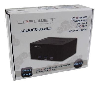 LC Power LC-DOCK-U3-HUB HDD Docking Station Black