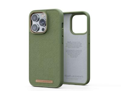 Njord Suede Comfort+ Case iPhone 14 Pro Olive