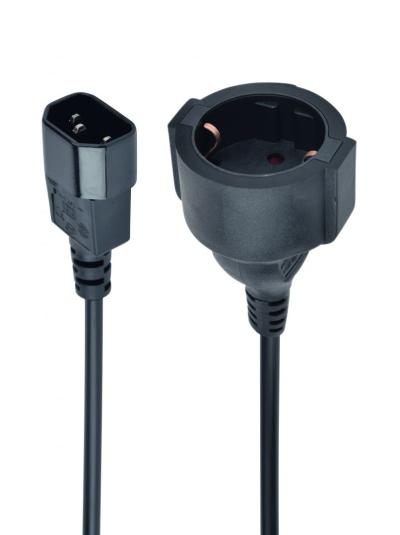 Gembird PC-SFC14M-01 Power adapter cord (C14 male to Schuko female) 0,15m Black