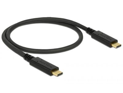 DeLock USB 3.1 Gen 2 (10 Gbps) cable Type-C to Type-C 0.5 m3 A E-Marker